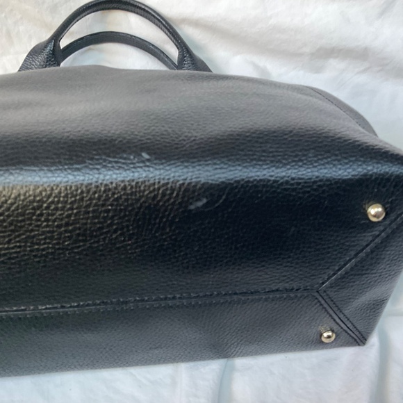 Divina Firenze Black Pebbled Leather Tote/Shoulder Bag - Picture 13 of 15